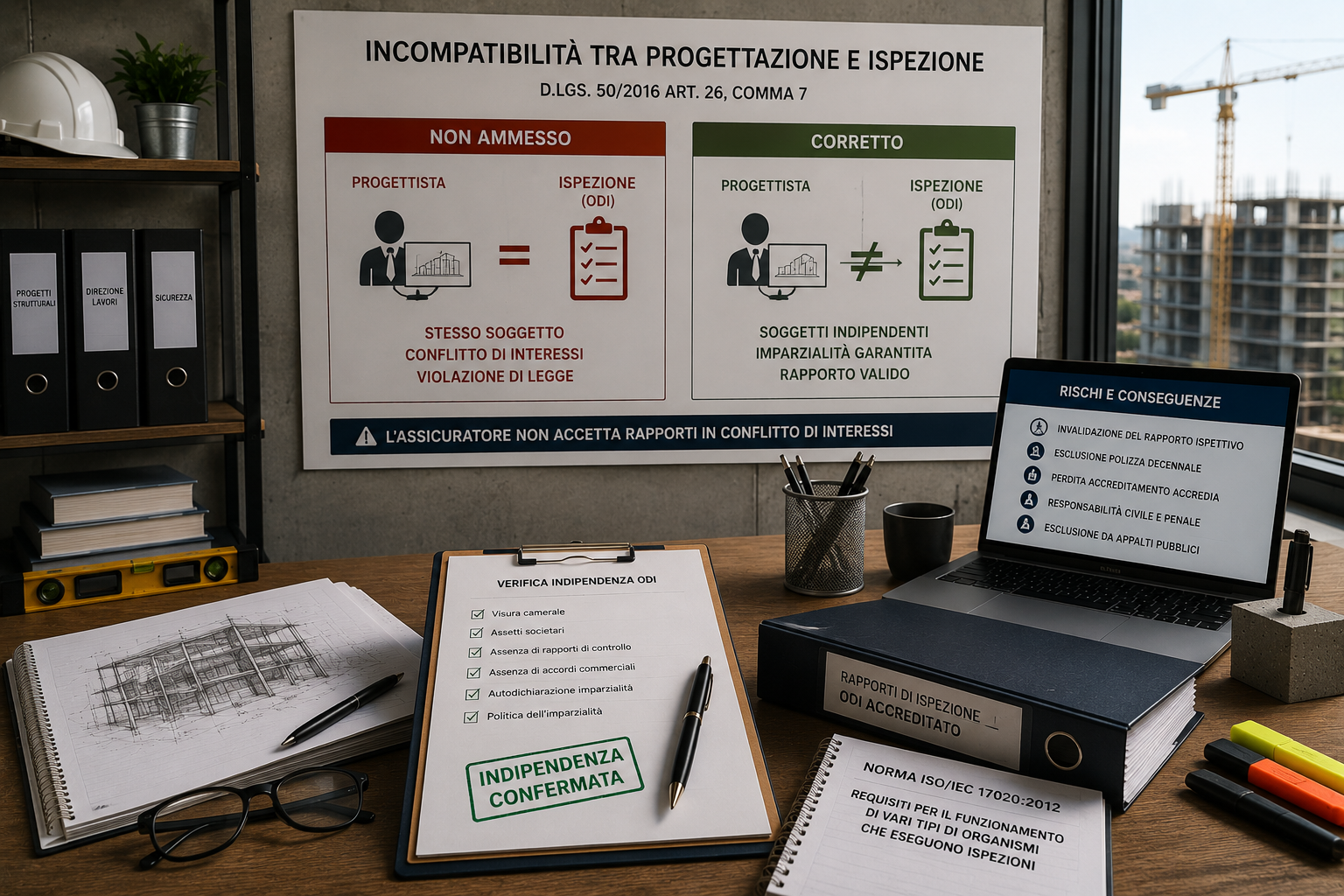 Progettista e ispettore tecnico durante la verifica documentale di un progetto strutturale Progettista e ispettore tecnico durante la verifica documentale di un progetto strutturale