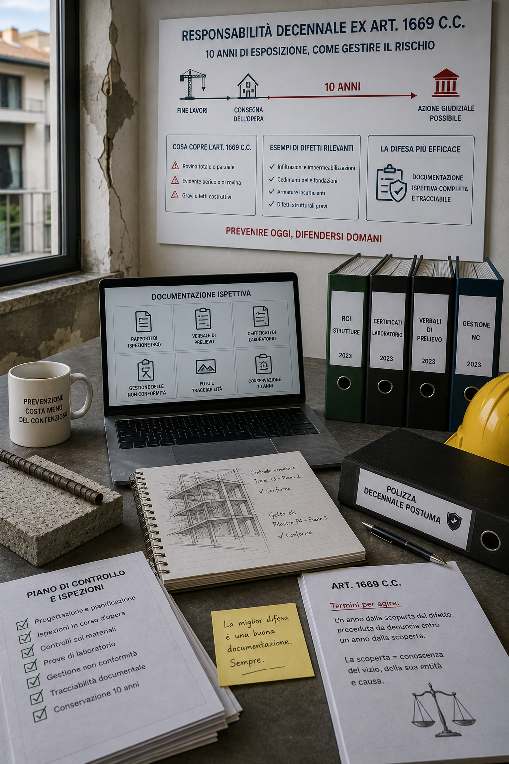 Controllo tecnico in cantiere per la prevenzione dei vizi occulti e della responsabilità decennale del costruttore Controllo tecnico in cantiere per la prevenzione dei vizi occulti e della responsabilità decennale del costruttore